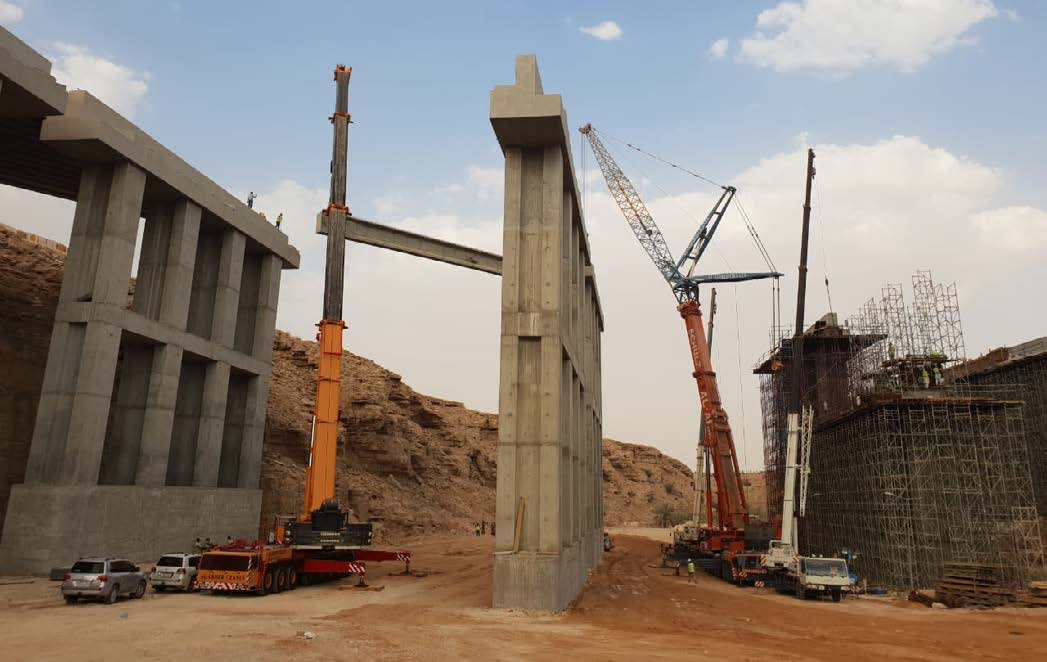 Construction Bridge at Imam Moslim with Wadi Baqra – Riyadh